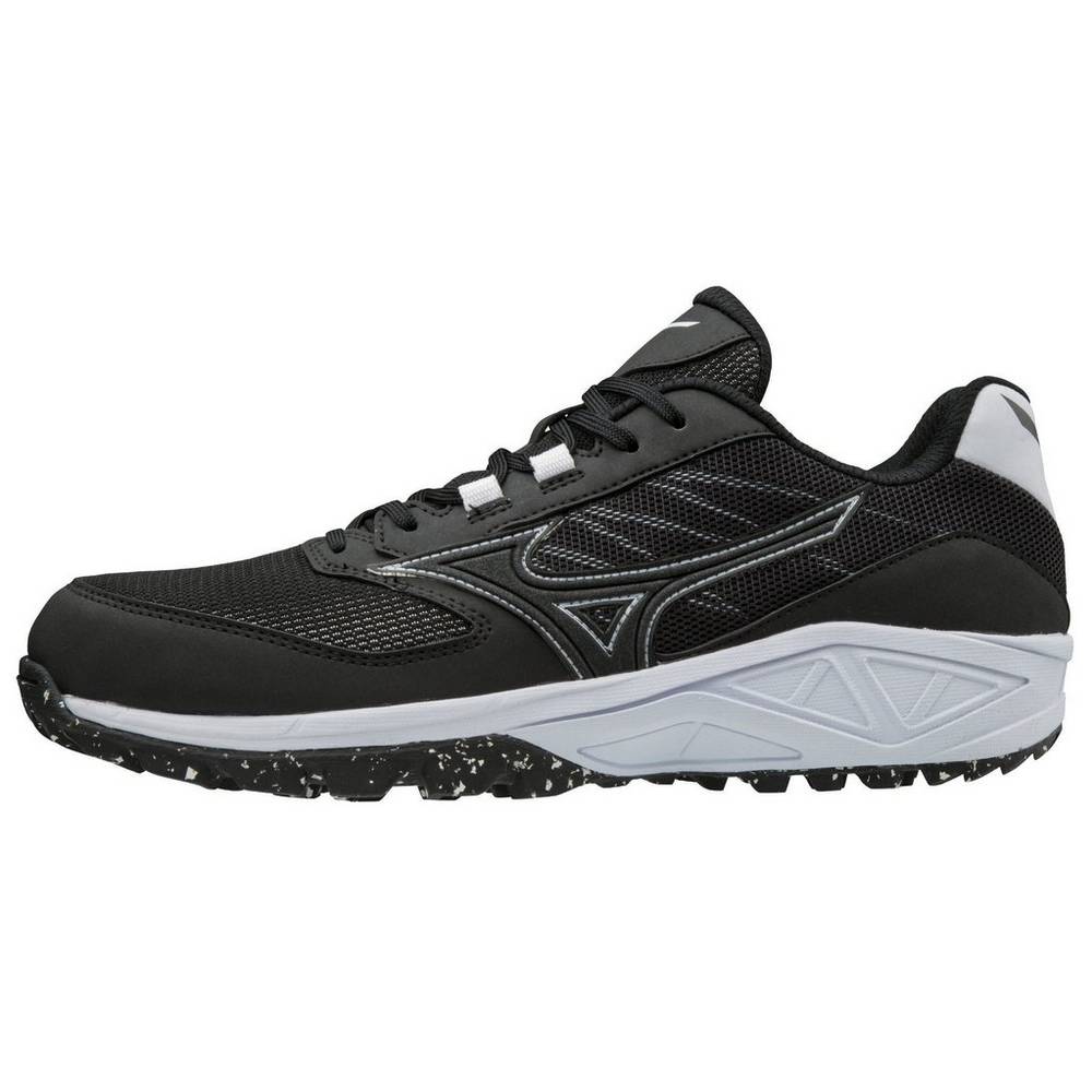 Zapatillas Beisbol Mizuno Dominant All Surface Bajas Turf Hombre Negras/Blancas España CEFD-62879